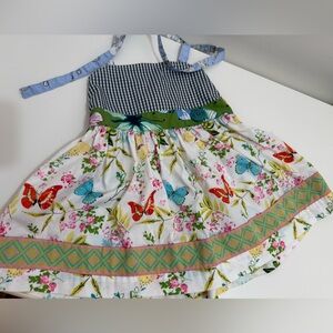 Matilda Jane Floral and Gingham Dress with Butterfly Print